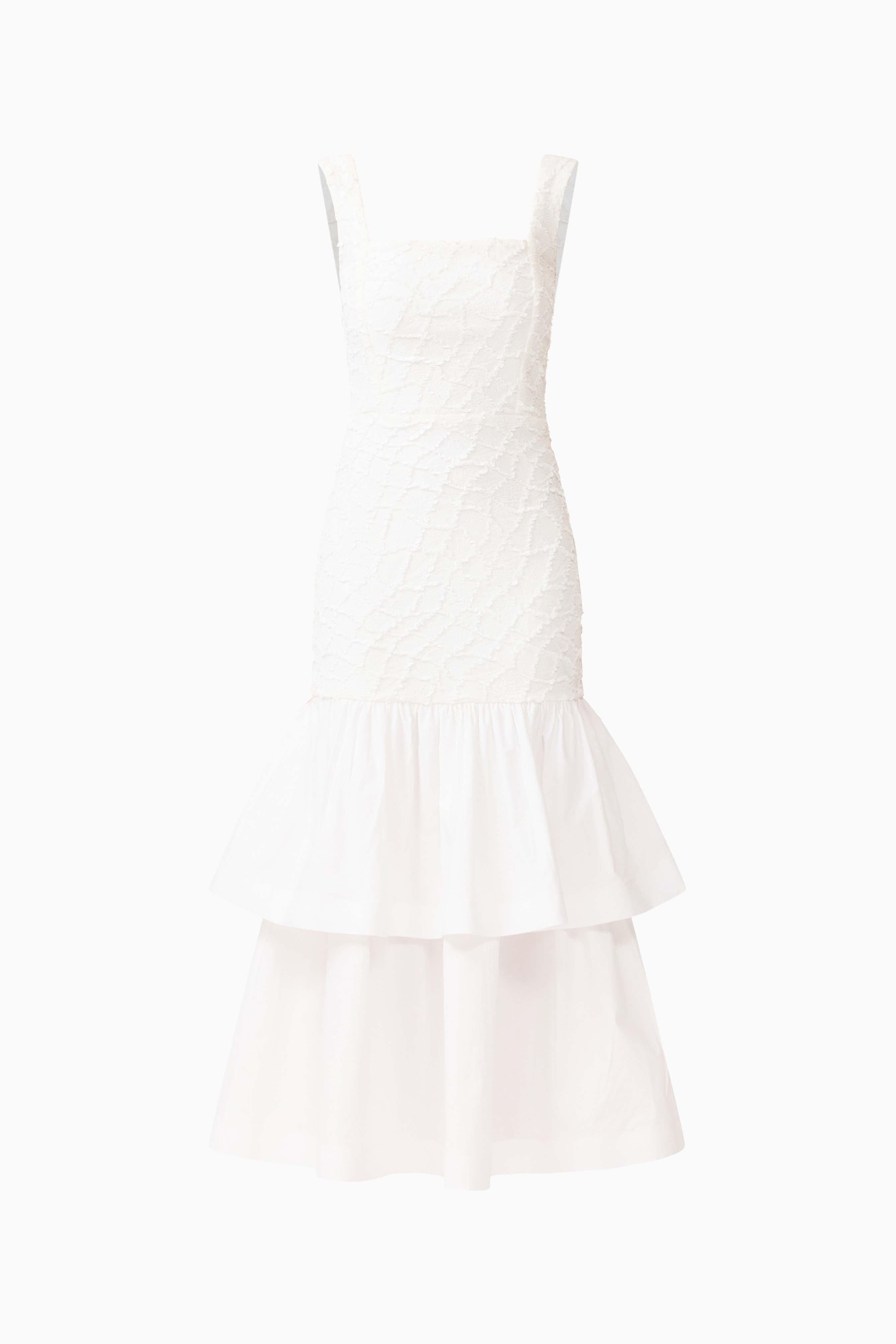 Alexandra Tiered Gown in White