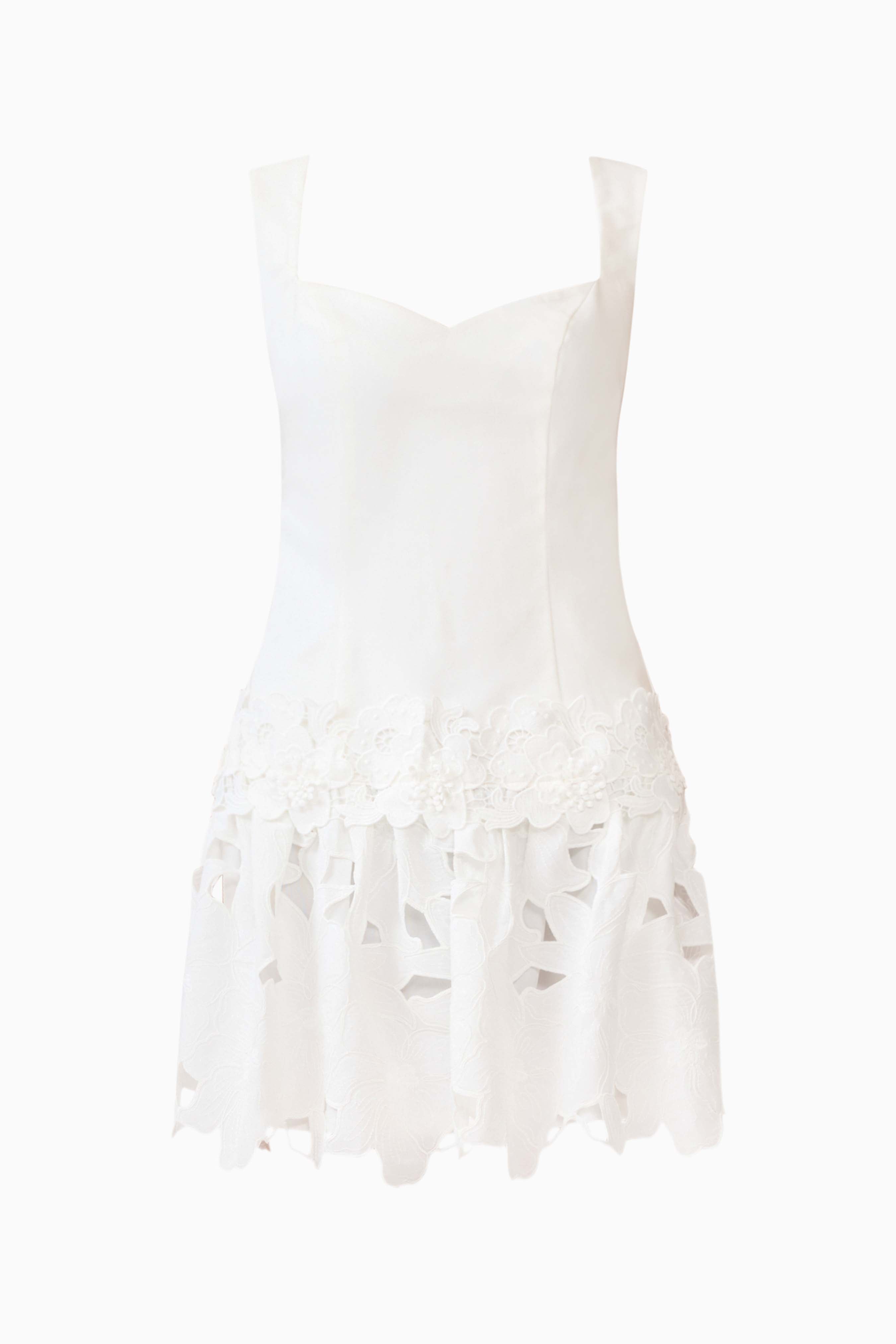 Elizabeth A-Line Mini Dress in White