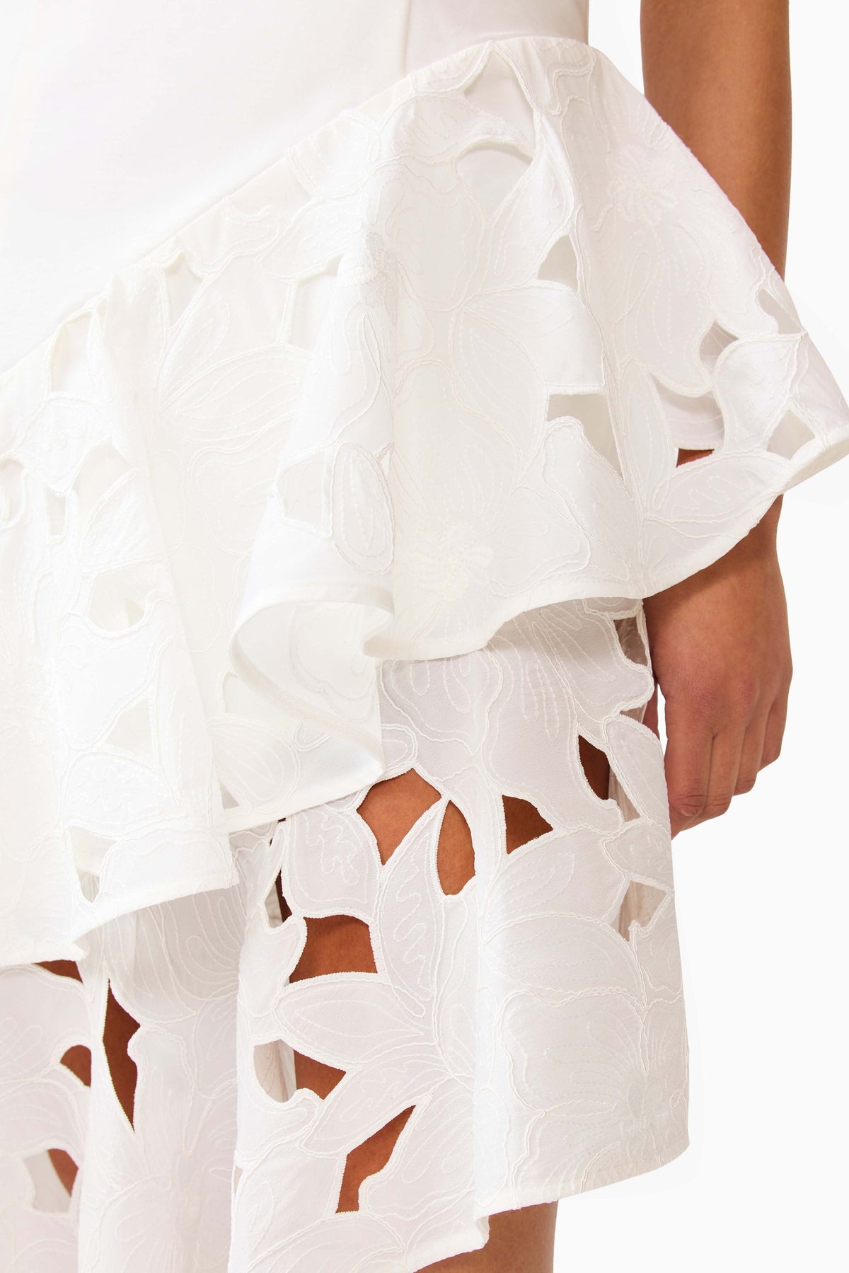 Elizabeth Asymmetrical Gown in White