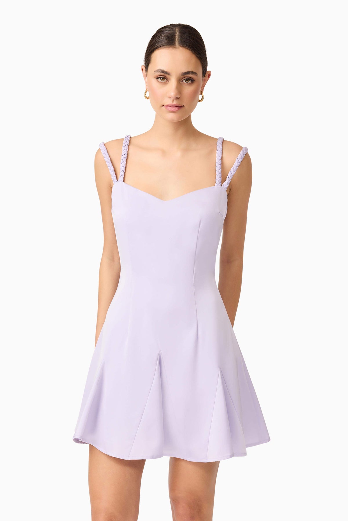 Anika A-Line Mini Dress in Purple