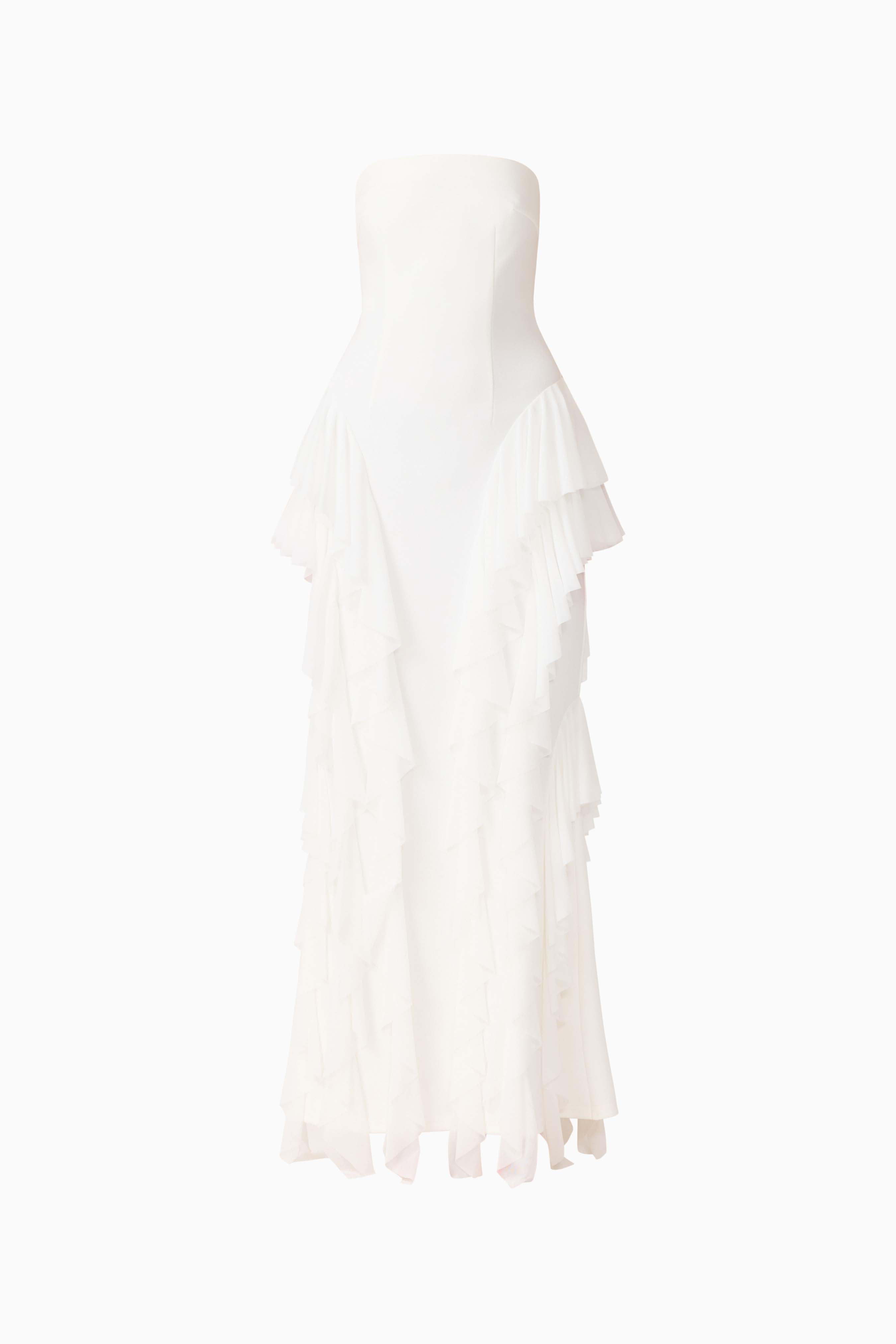 Amelina Strapless Gown in White