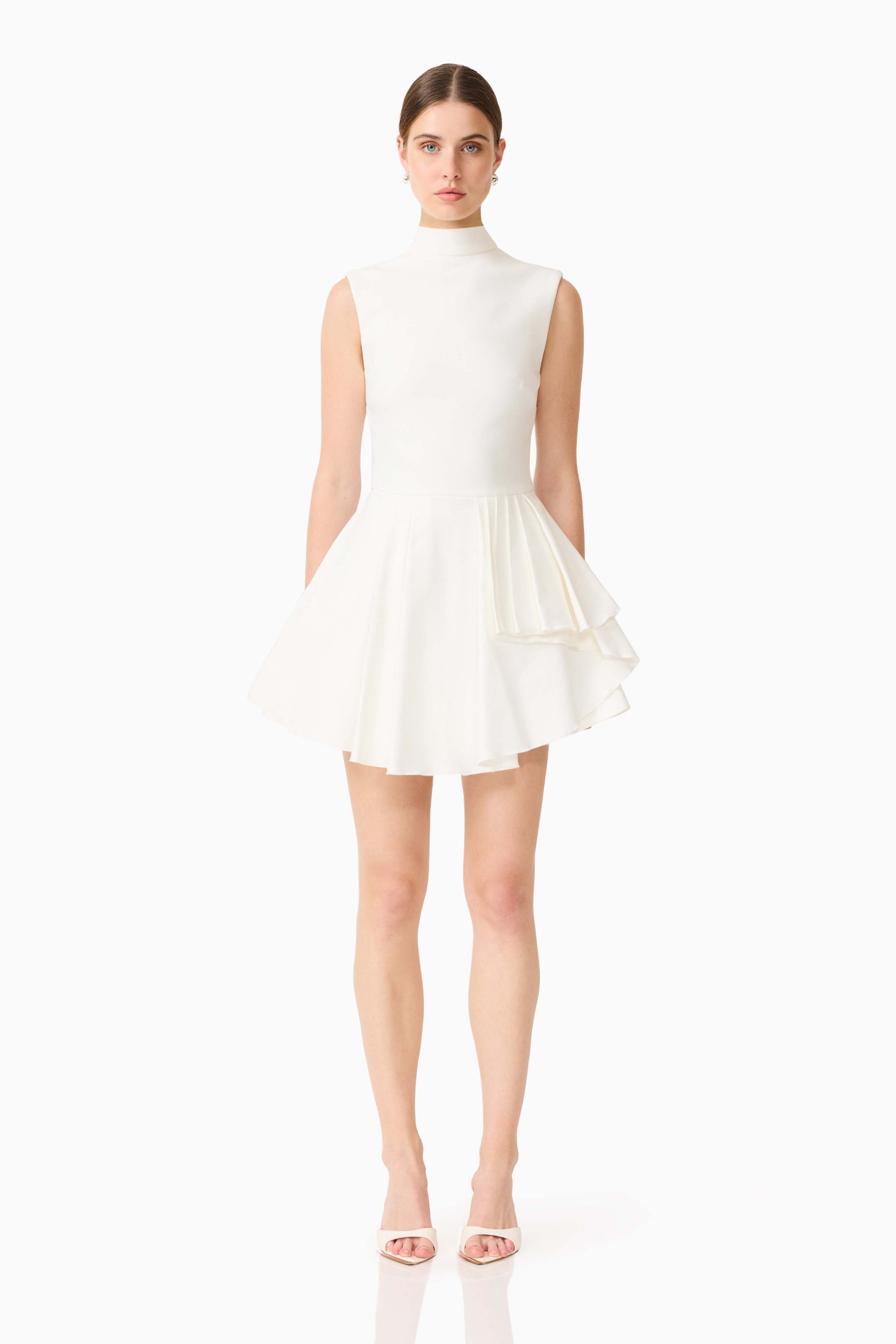 Nydia A-Line Mini Dress in White