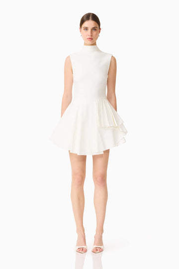 Nydia A-Line Mini Dress in White