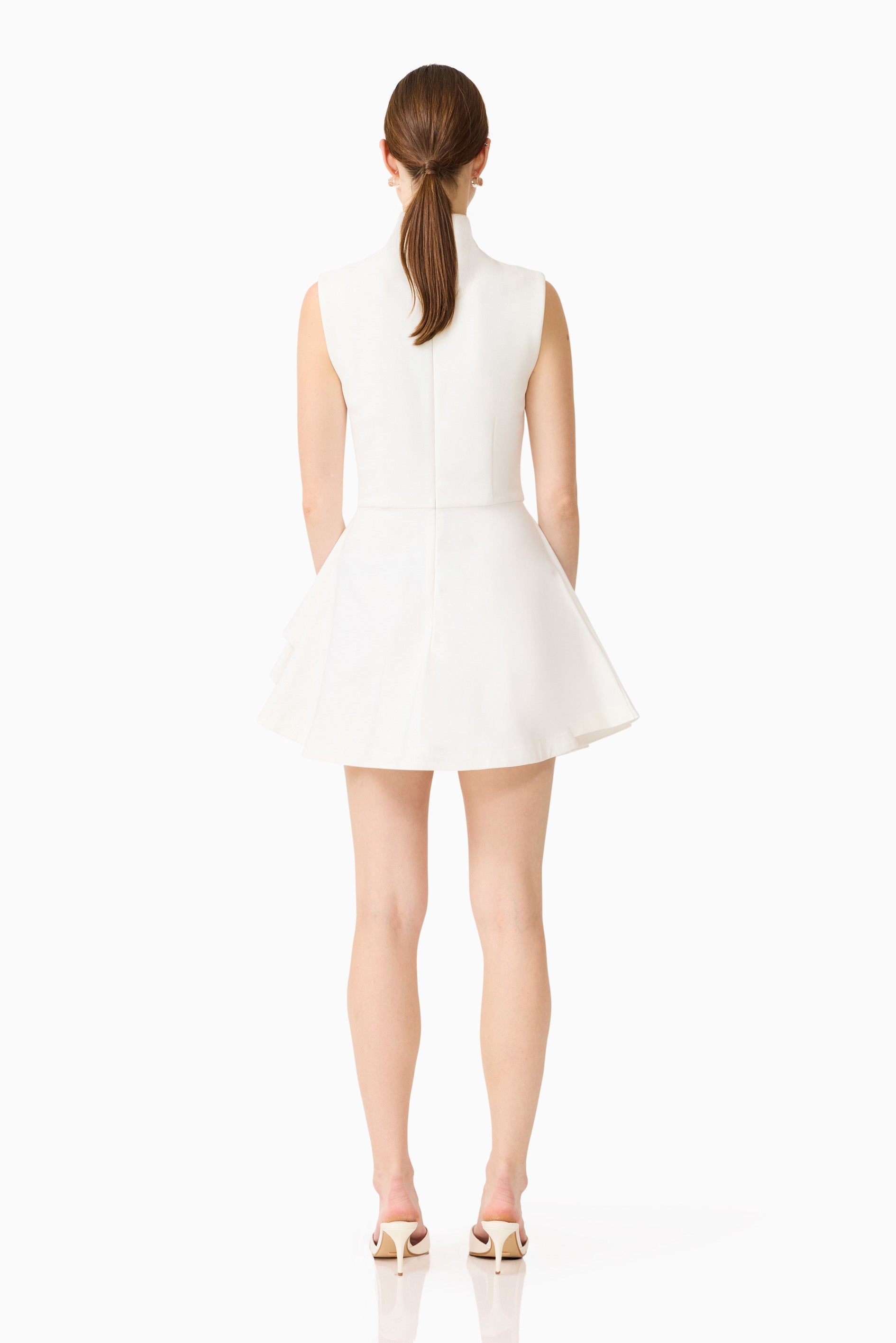 Nydia A-Line Mini Dress in White