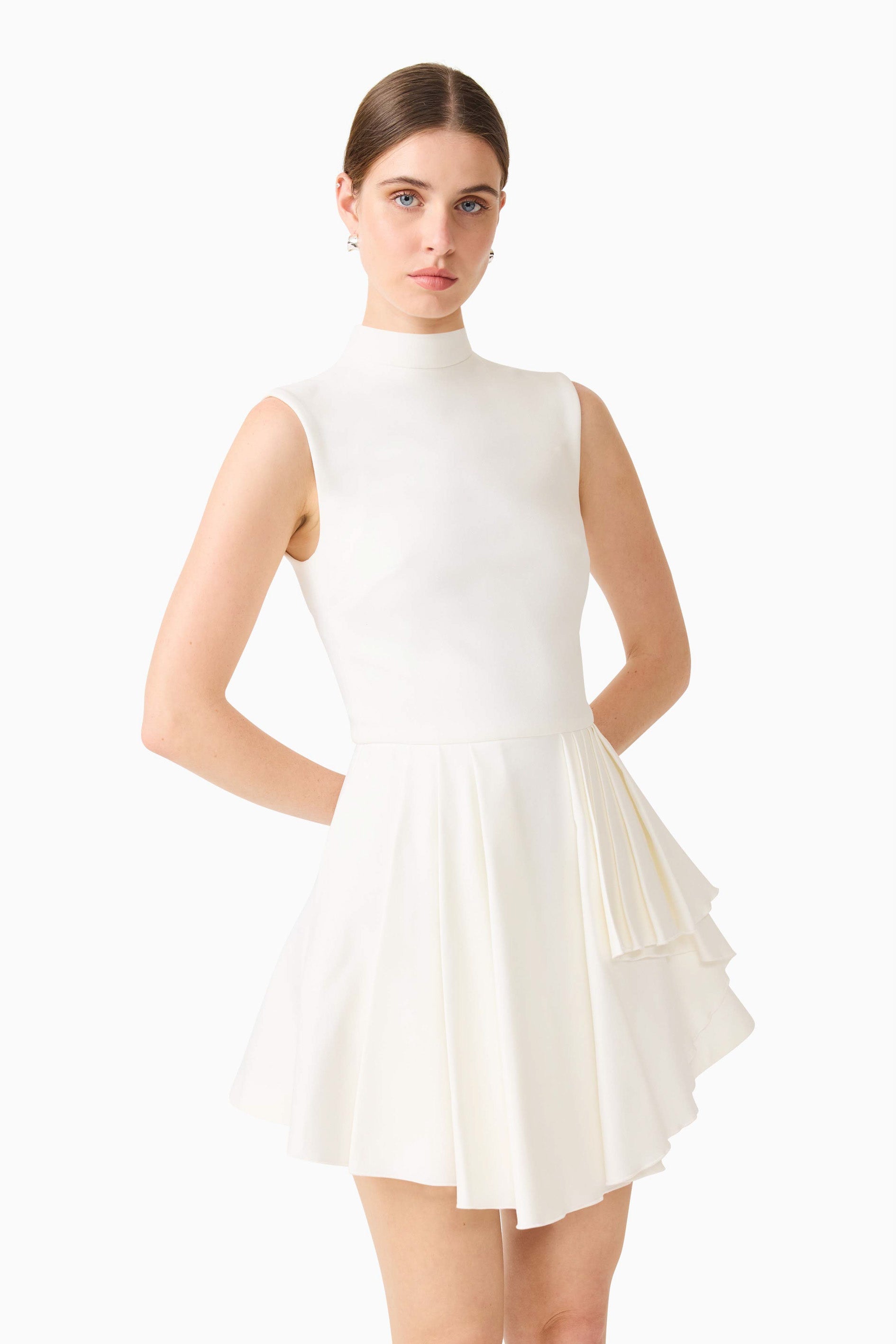 Nydia A-Line Mini Dress in White