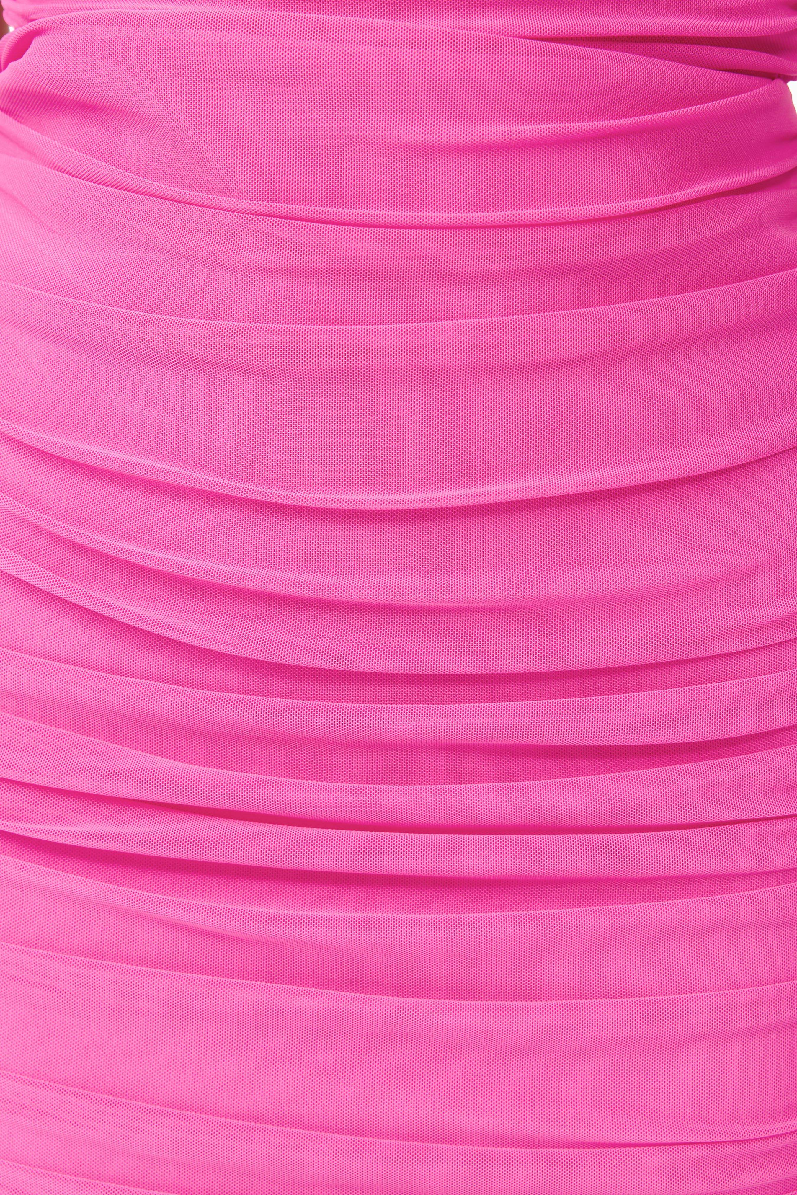 Celina Off The Shoulder Mini Dress in Pink