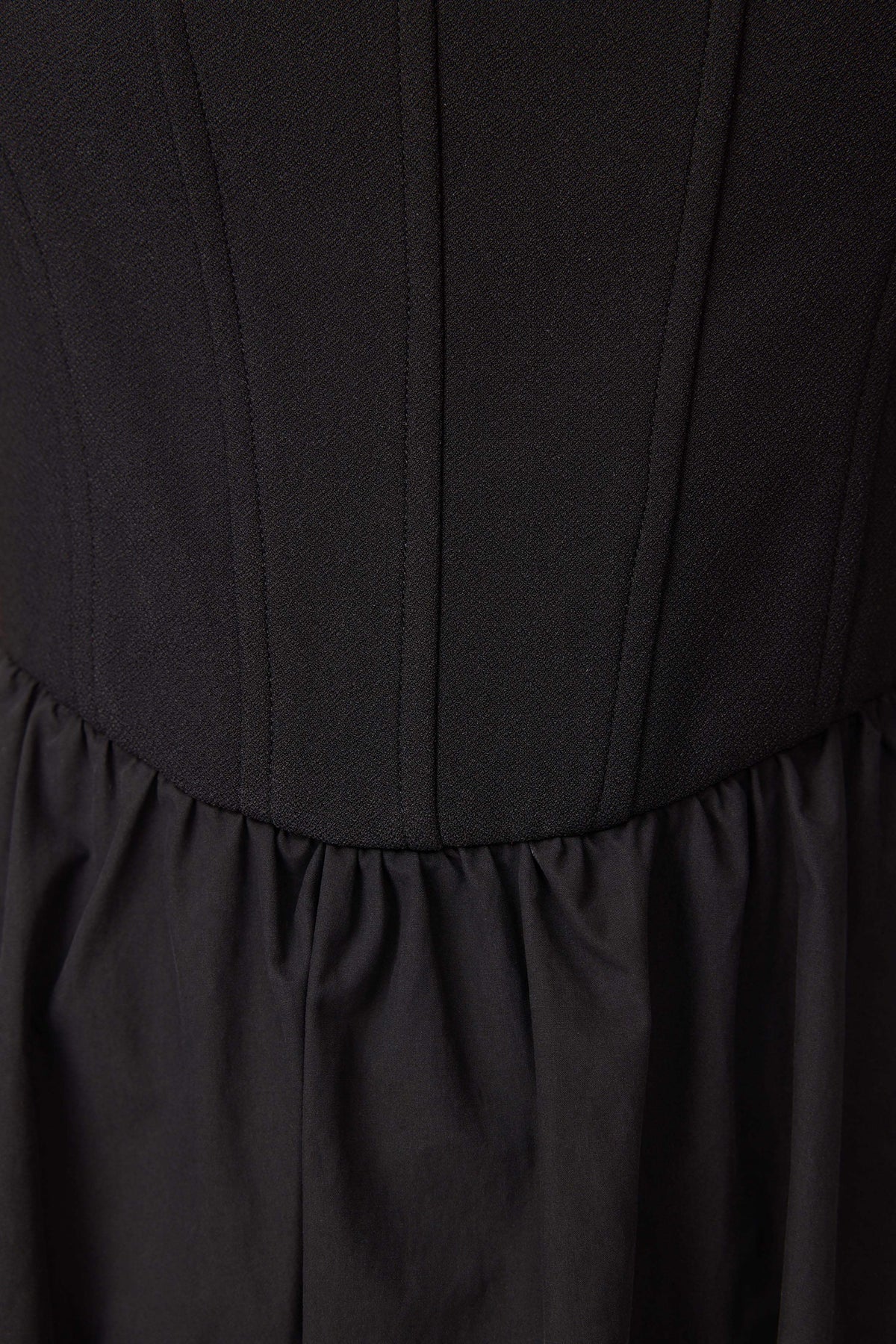 Ingrid Corset Midi Dress in Black