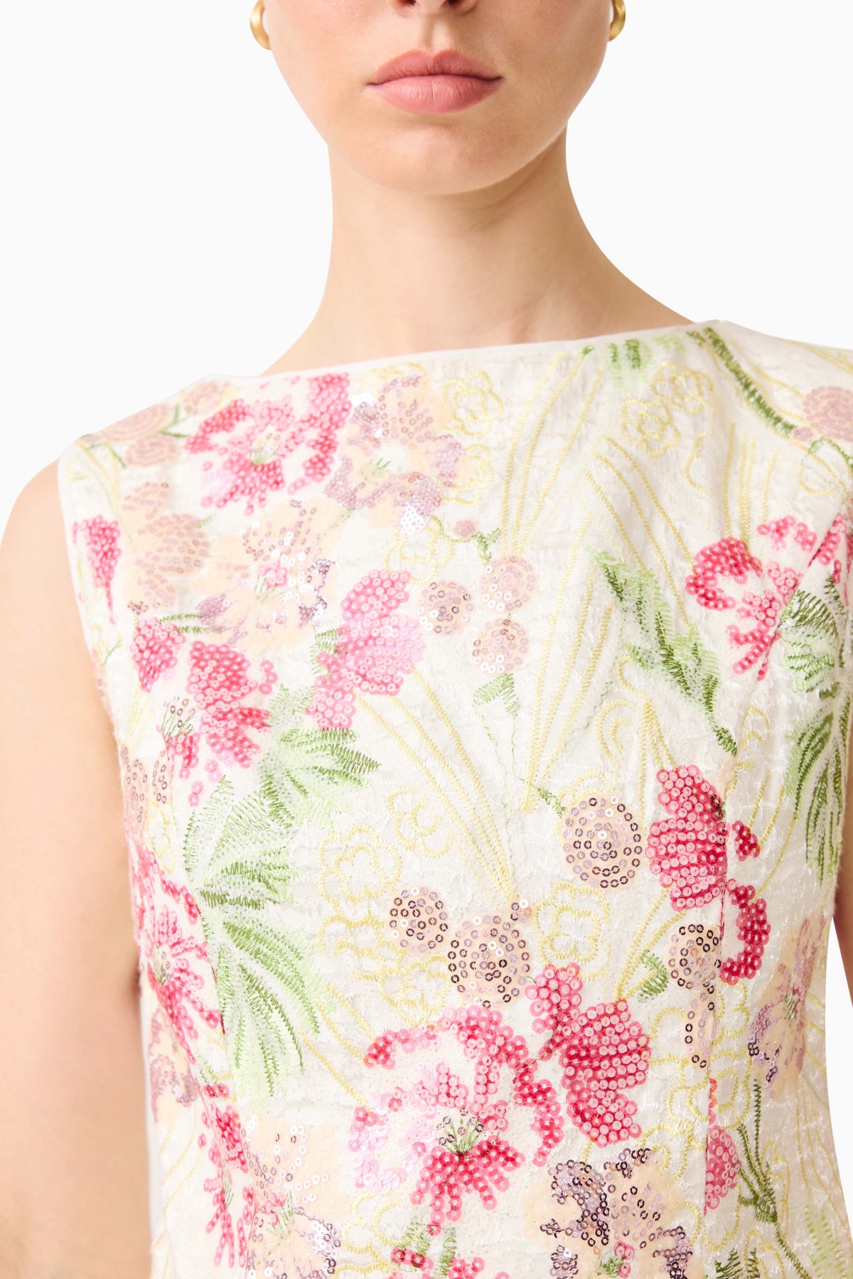 Greta Embroidered Set in Cream & Pink Floral