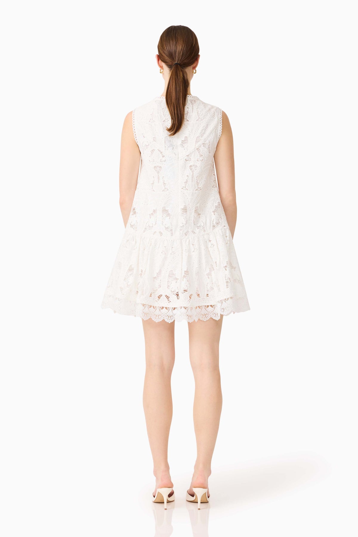 Giovanna Shift Mini Dress in White