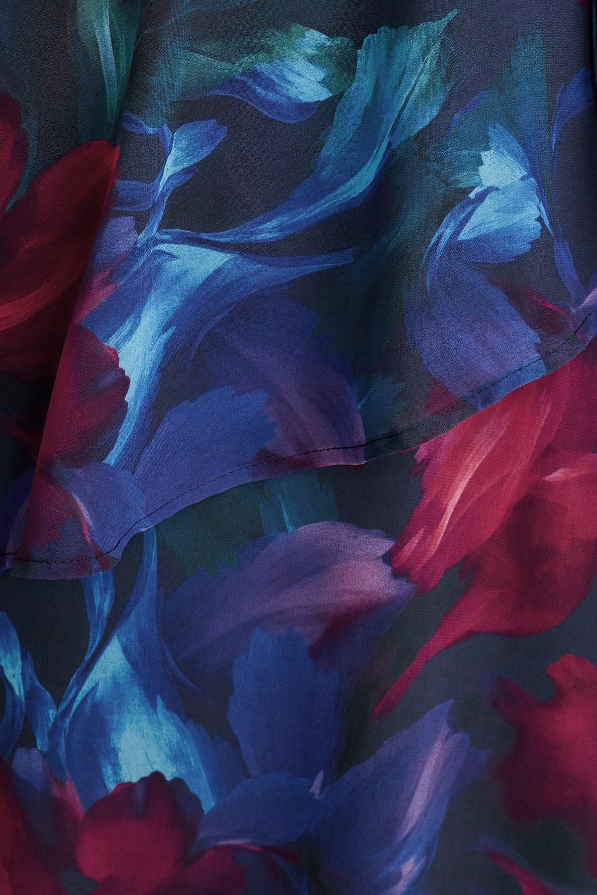 Ariel Midi Dress in Navy Multi Chiffon
