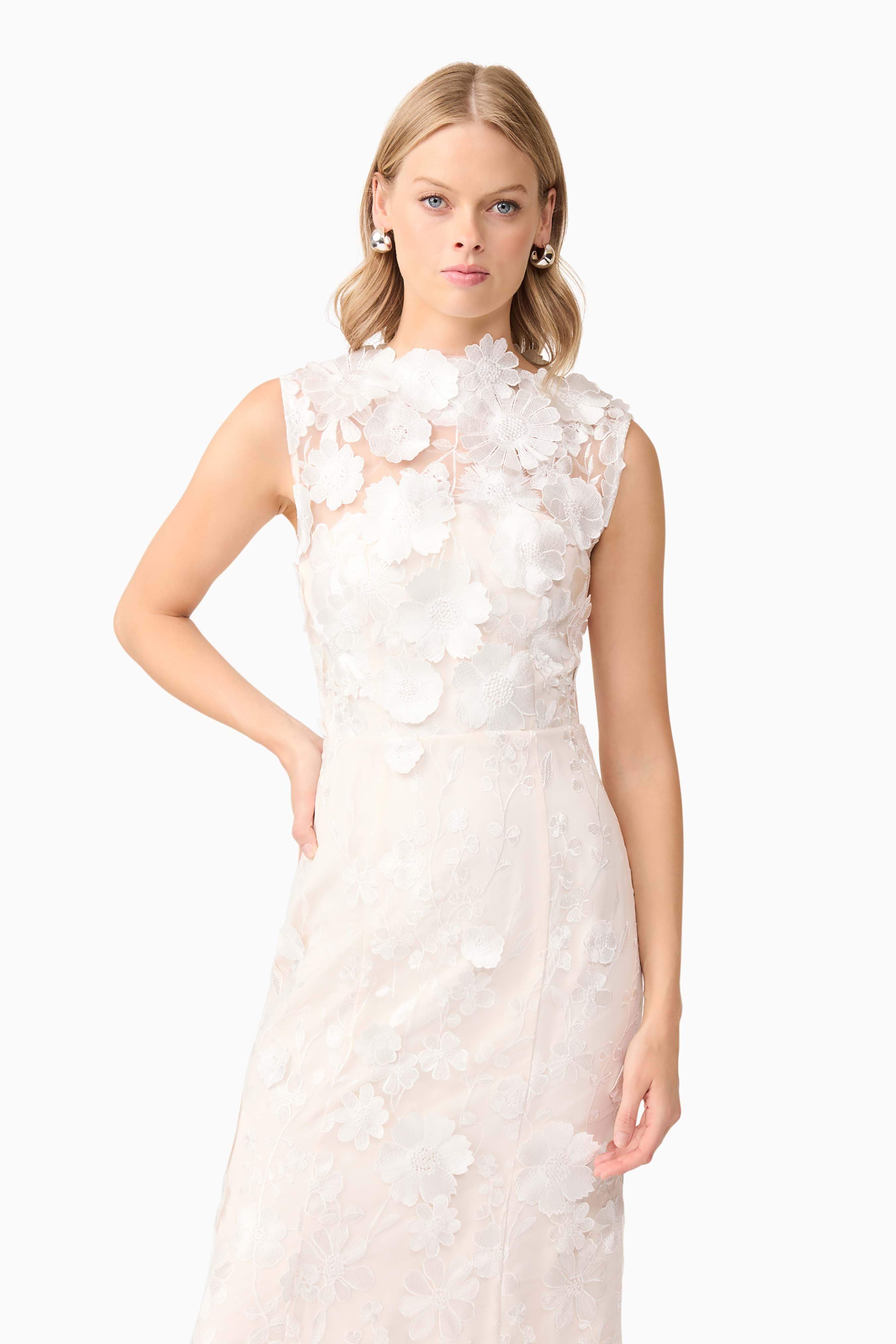Yvette 3D Gown in White
