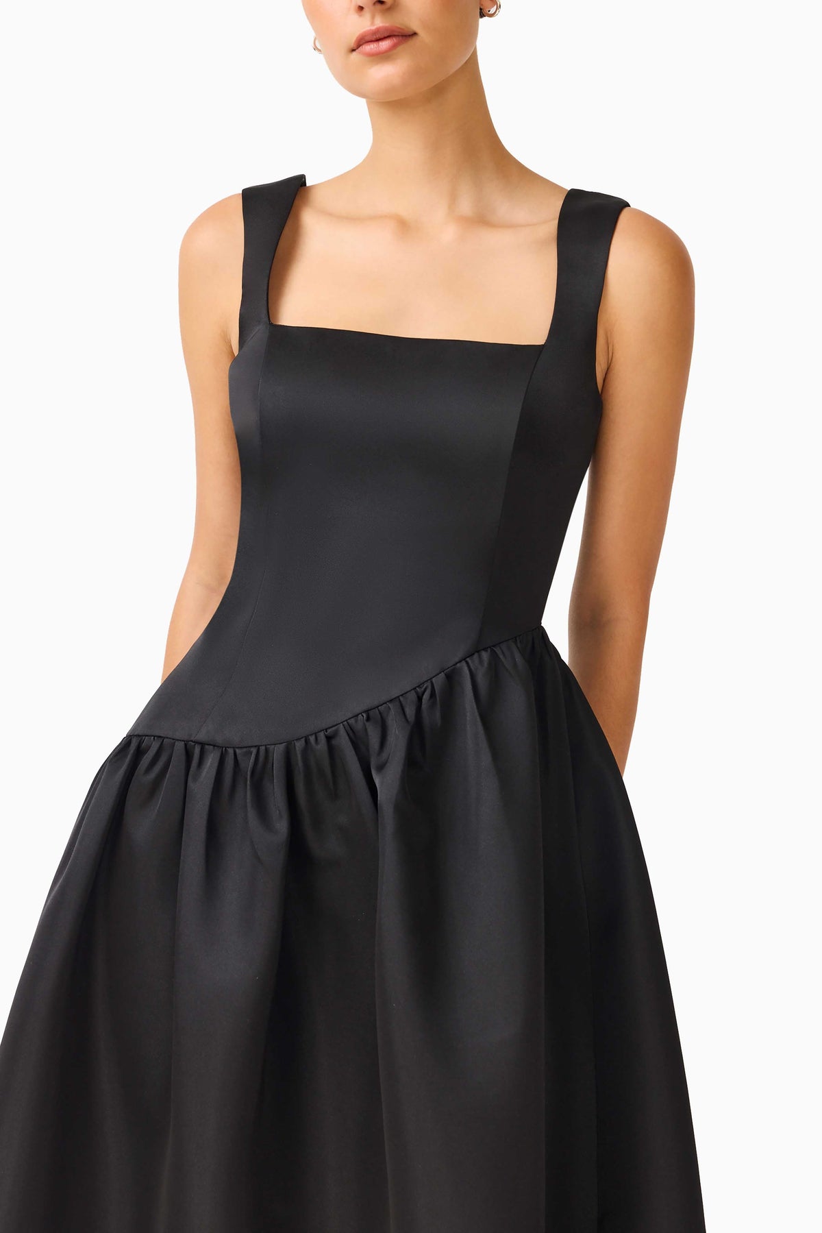 Ruelle A-Line Maxi Dress in Black