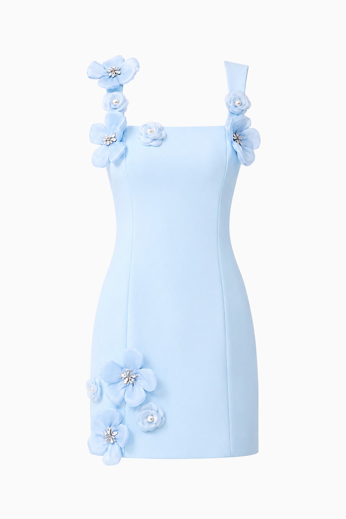 Chantelle Floral Mini Dress in Blue
