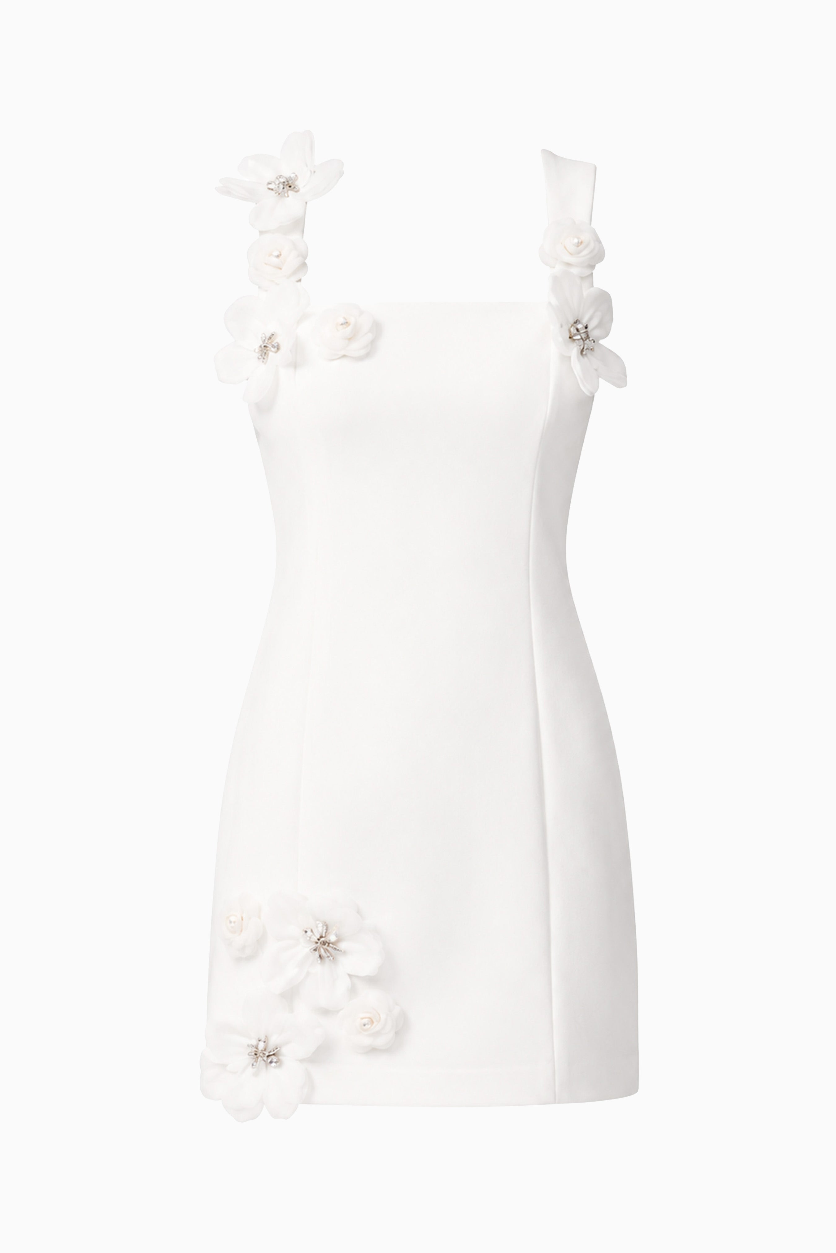 Chantelle Floral Mini Dress in White