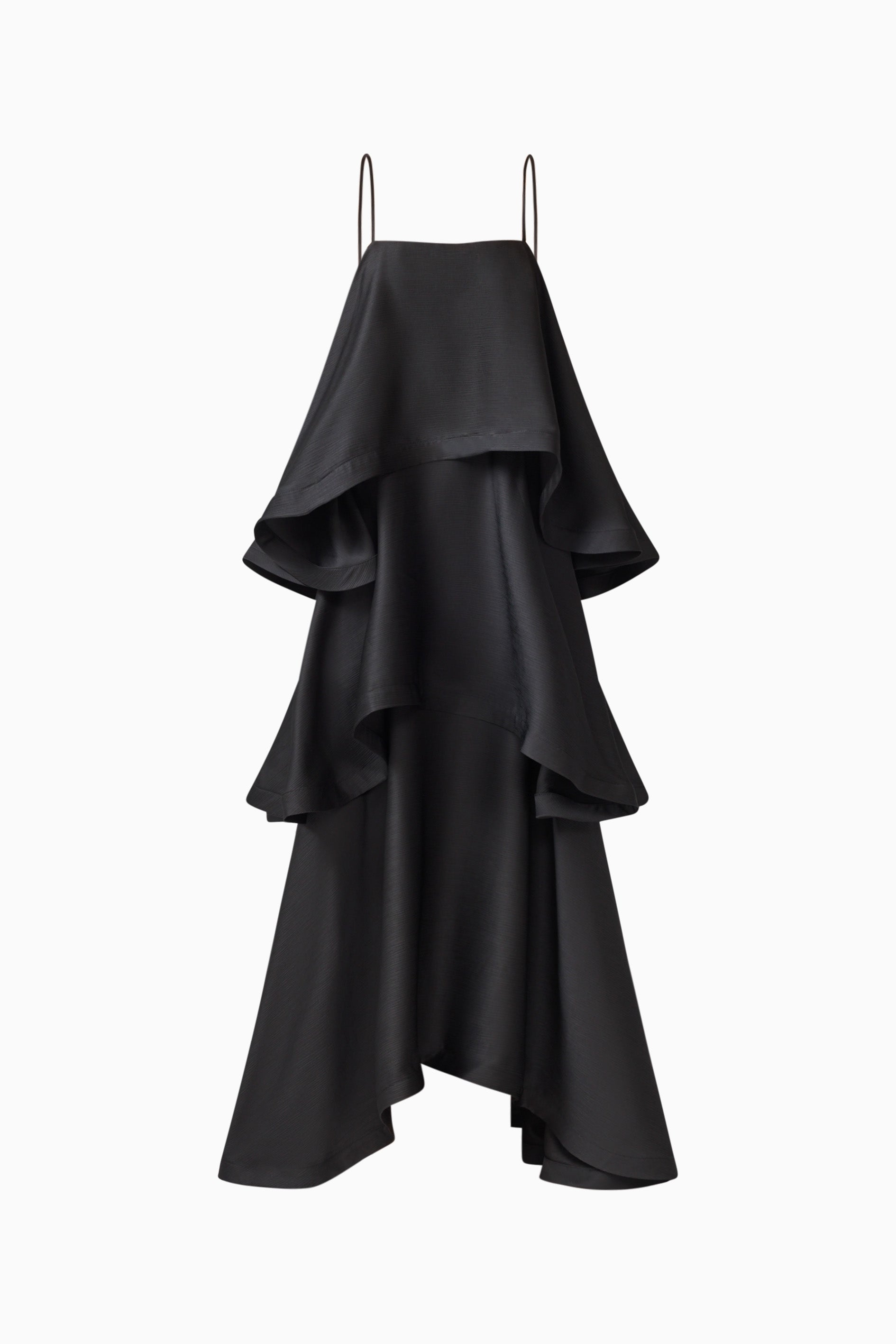 Tilly Tiered Maxi Dress in Black
