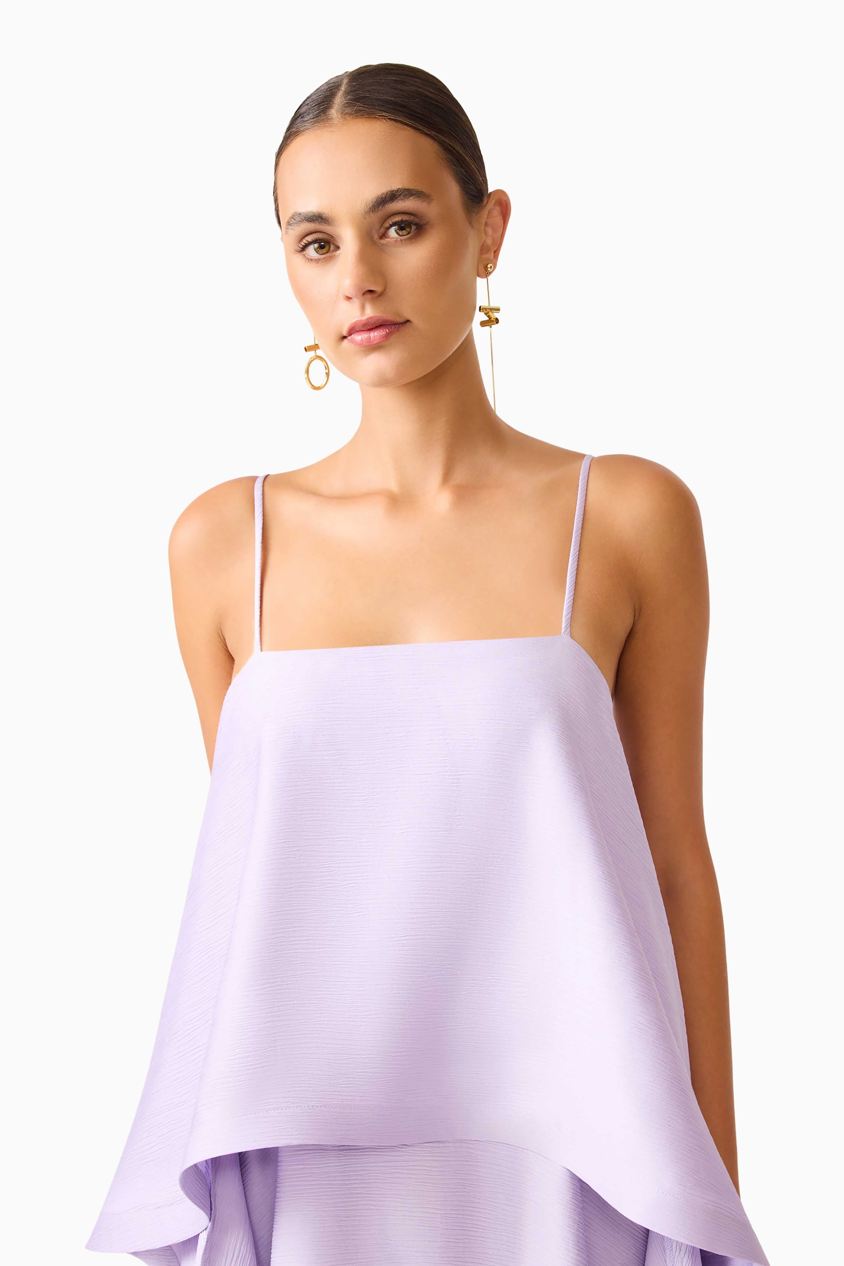 Tilly Tiered Maxi Dress in Purple