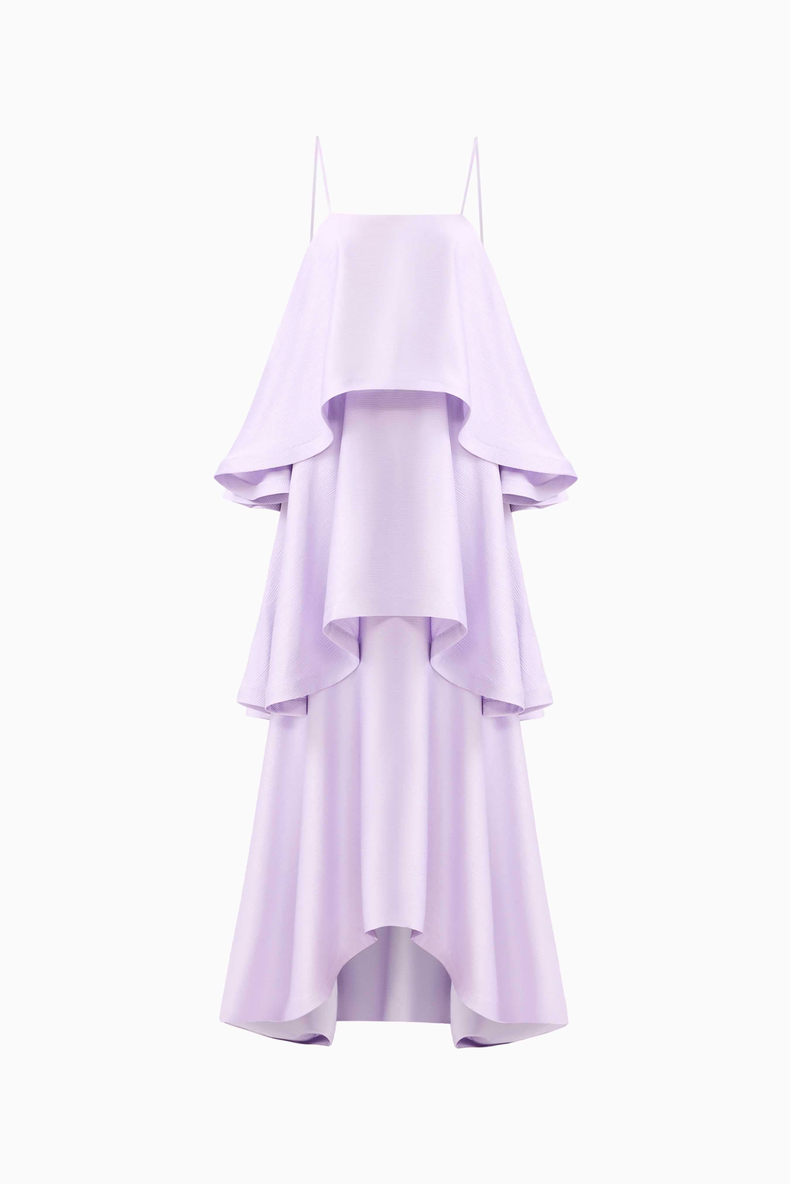 Tilly Tiered Maxi Dress in Purple