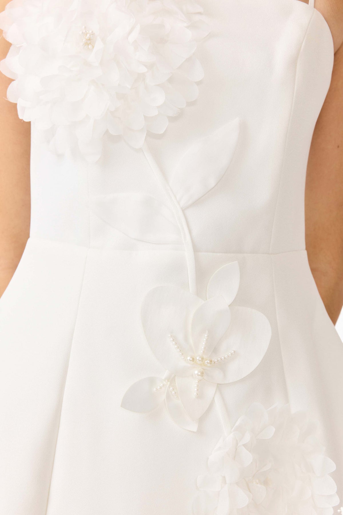 Gemma Floral Mini Dress in White