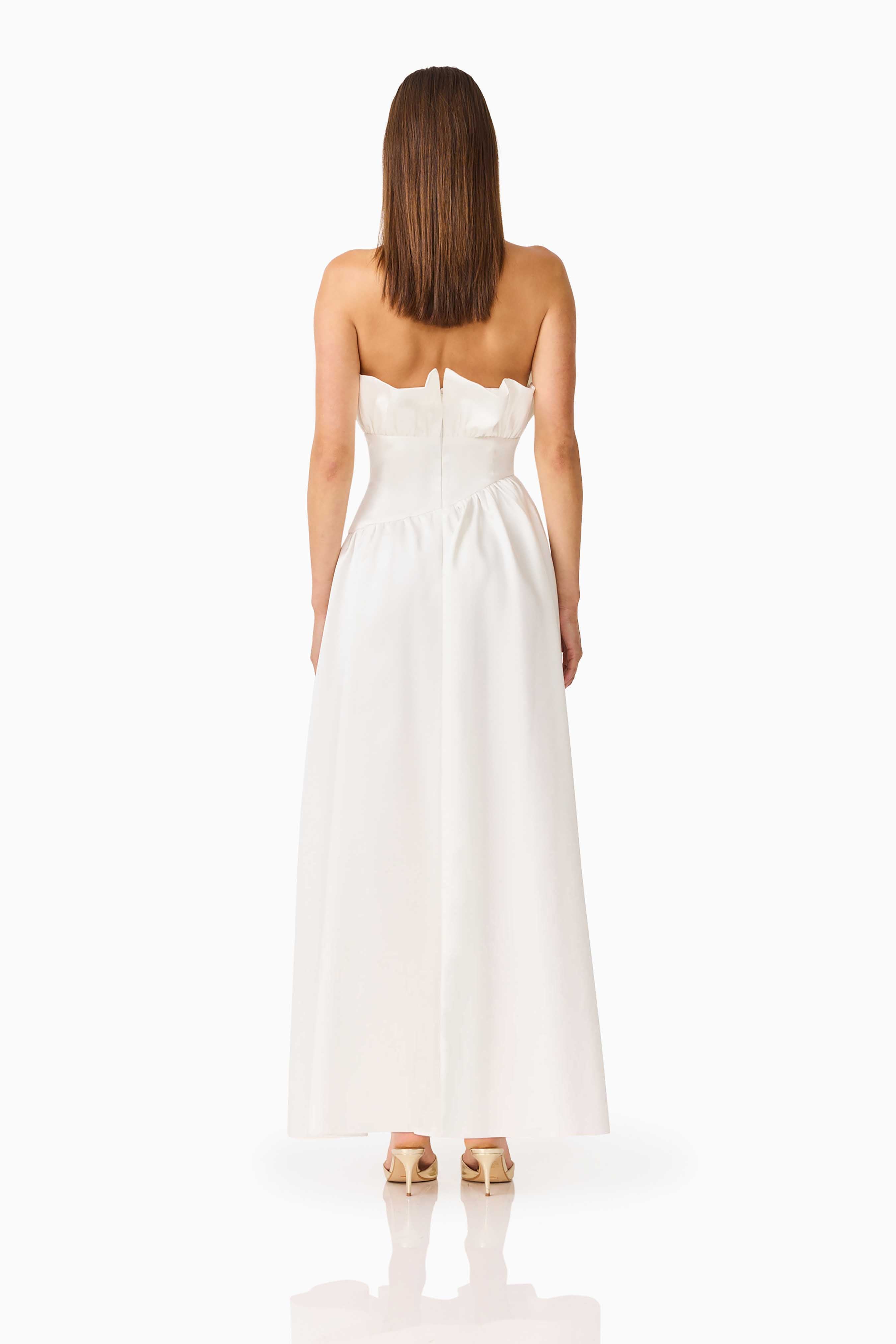 Laurel Sleeveless Maxi Dress in Pearl White