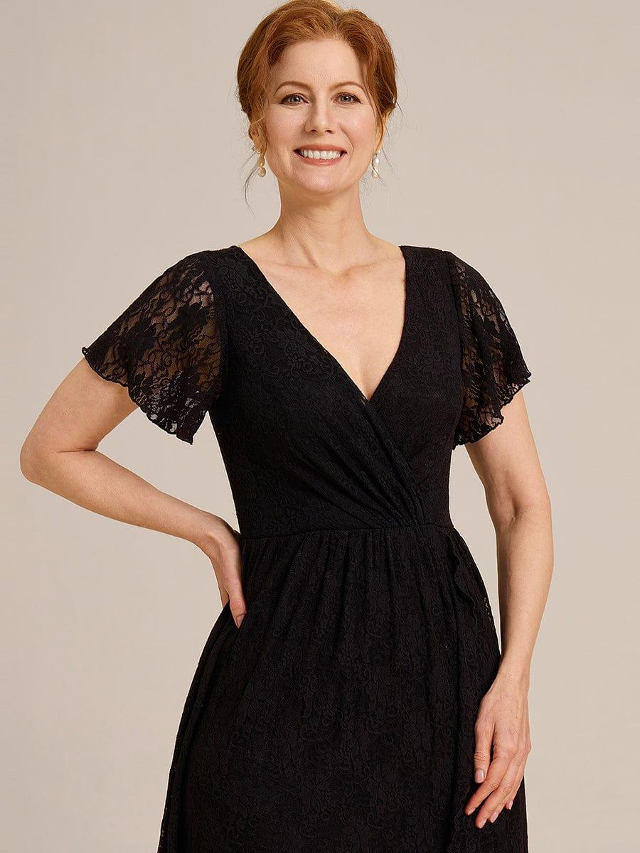 ever ELISE|Short Sleeve Ruffled Lace Mother of the Bride Dress