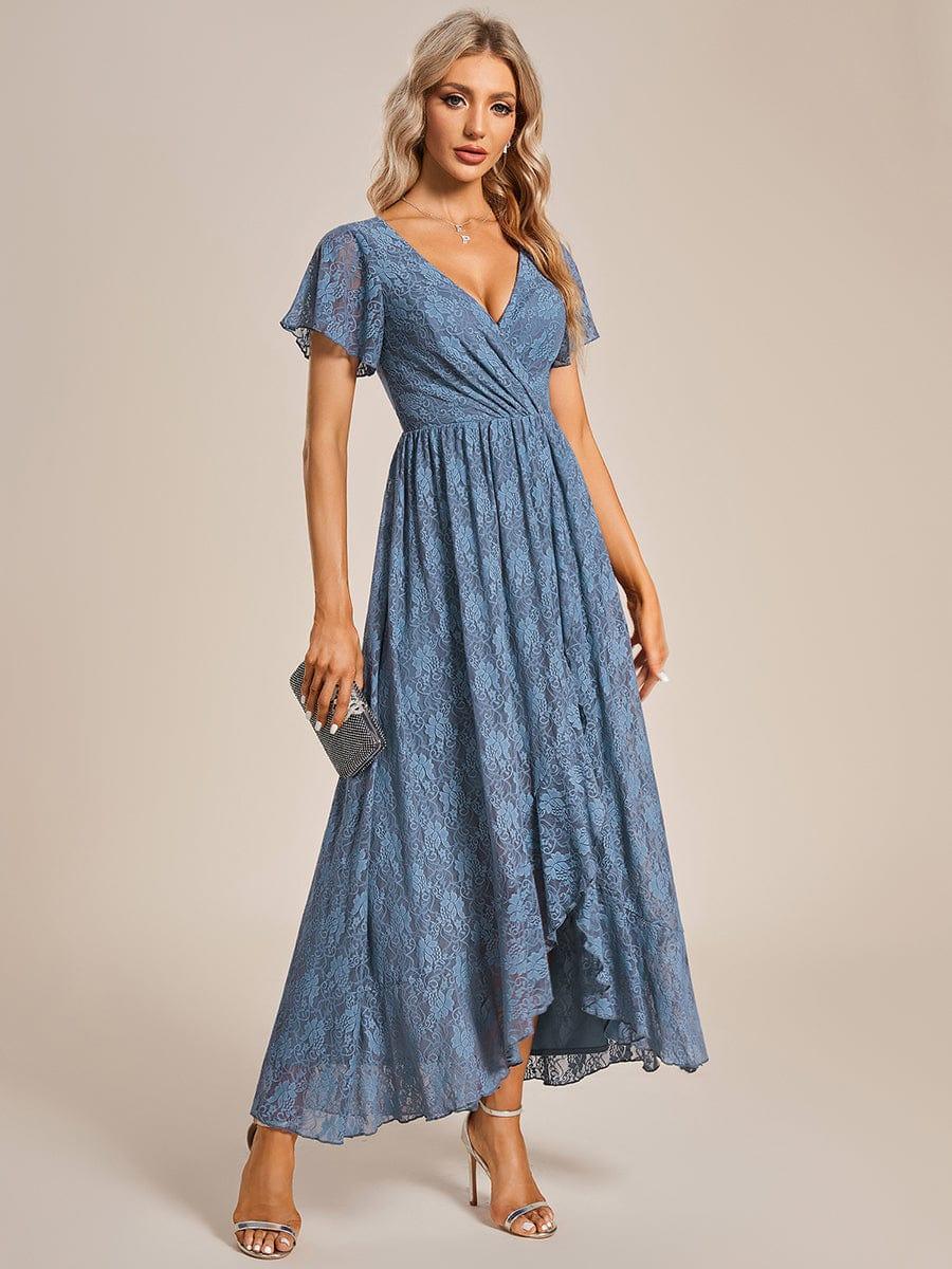 ever ELISE|Short Sleeve Ruffled Lace Mother of the Bride Dress