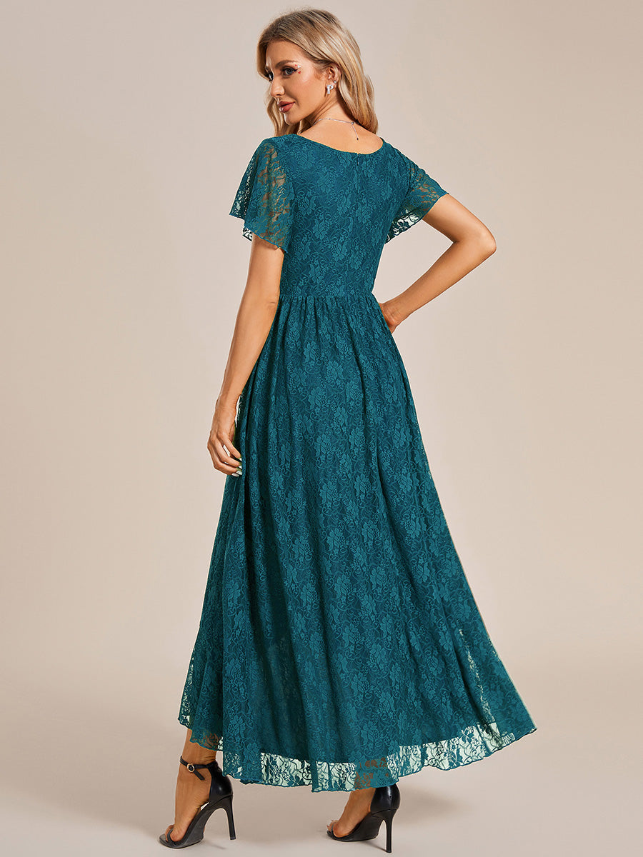 ever ELISE|Short Sleeve Ruffled Lace Mother of the Bride Dress