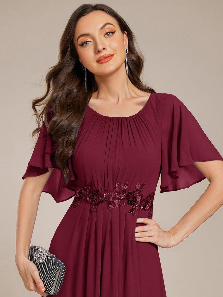 ever ASPYN|Pleated Applique Maxi Bridesmaid Dress