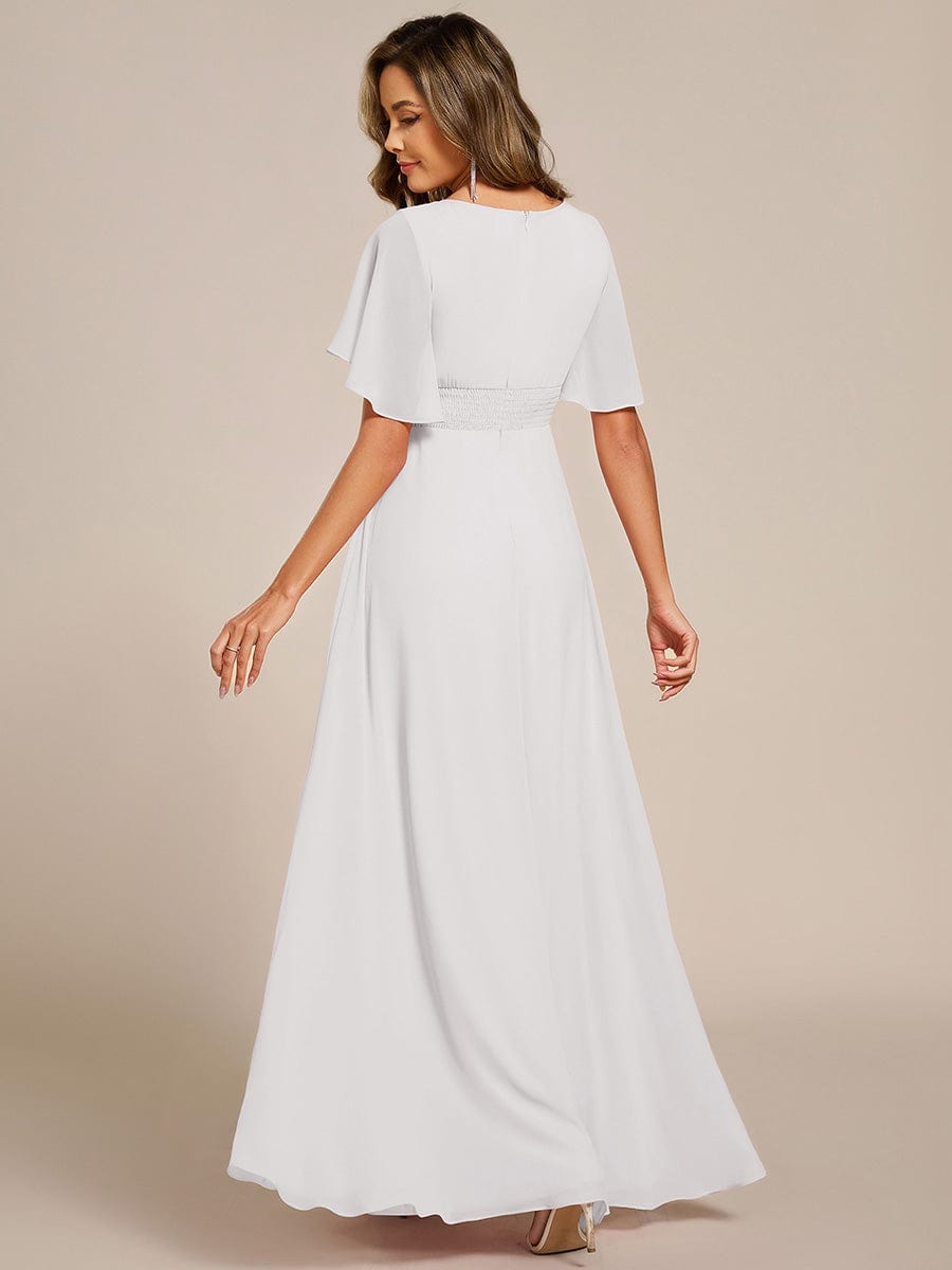 ever ASPYN|Pleated Applique Maxi Bridesmaid Dress