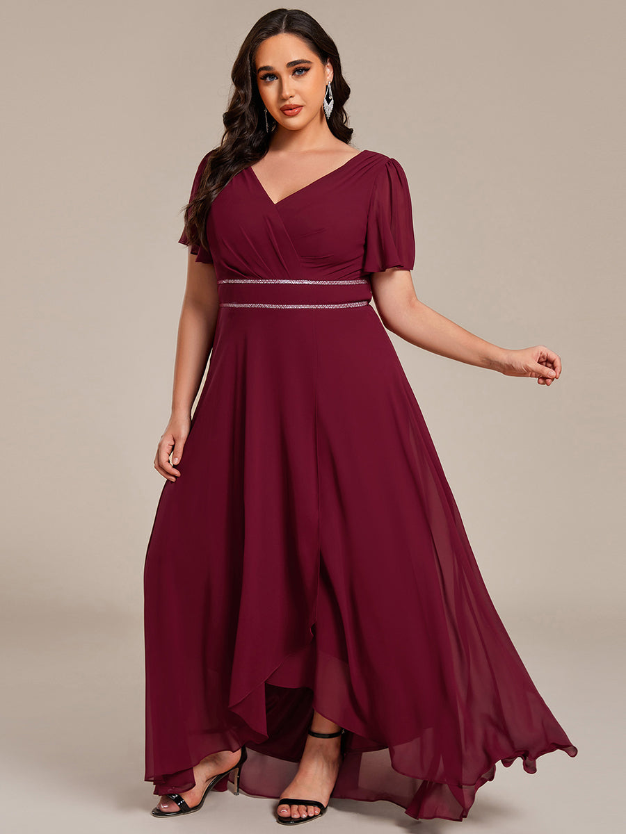 ever DAKOTA|High-Low Flowy Chiffon Wedding Guest Dress