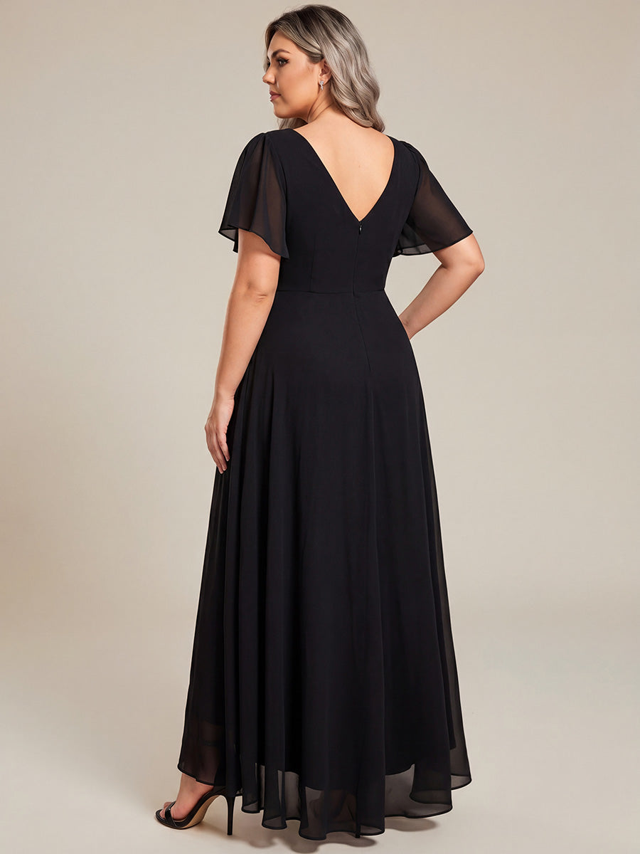 ever DAKOTA|High-Low Flowy Chiffon Wedding Guest Dress