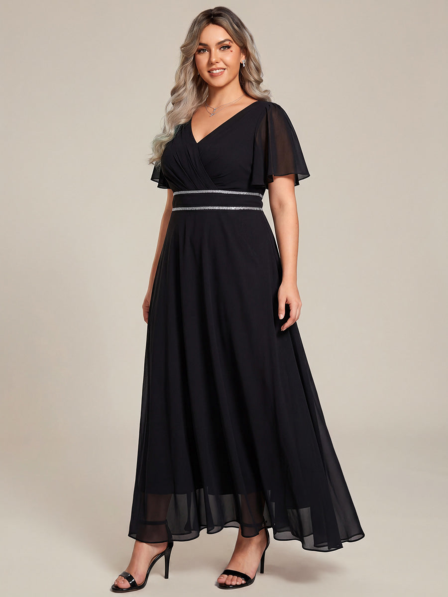 ever DAKOTA|High-Low Flowy Chiffon Wedding Guest Dress