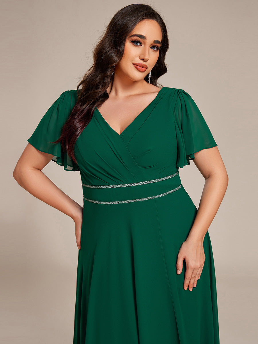 ever DAKOTA|High-Low Flowy Chiffon Wedding Guest Dress