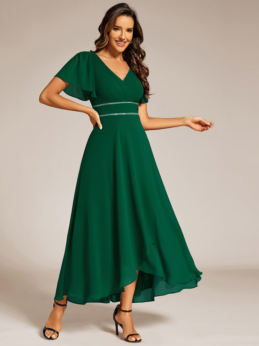 ever DAKOTA|High-Low Flowy Chiffon Wedding Guest Dress