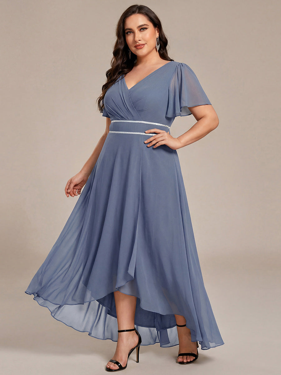 ever DAKOTA|High-Low Flowy Chiffon Wedding Guest Dress