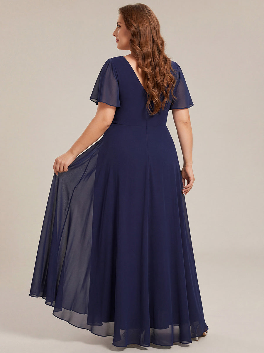 ever DAKOTA|High-Low Flowy Chiffon Wedding Guest Dress