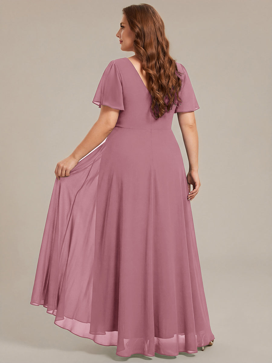 ever DAKOTA|High-Low Flowy Chiffon Wedding Guest Dress