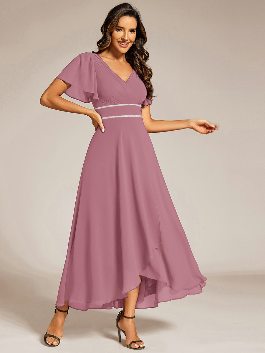 ever DAKOTA|High-Low Flowy Chiffon Wedding Guest Dress