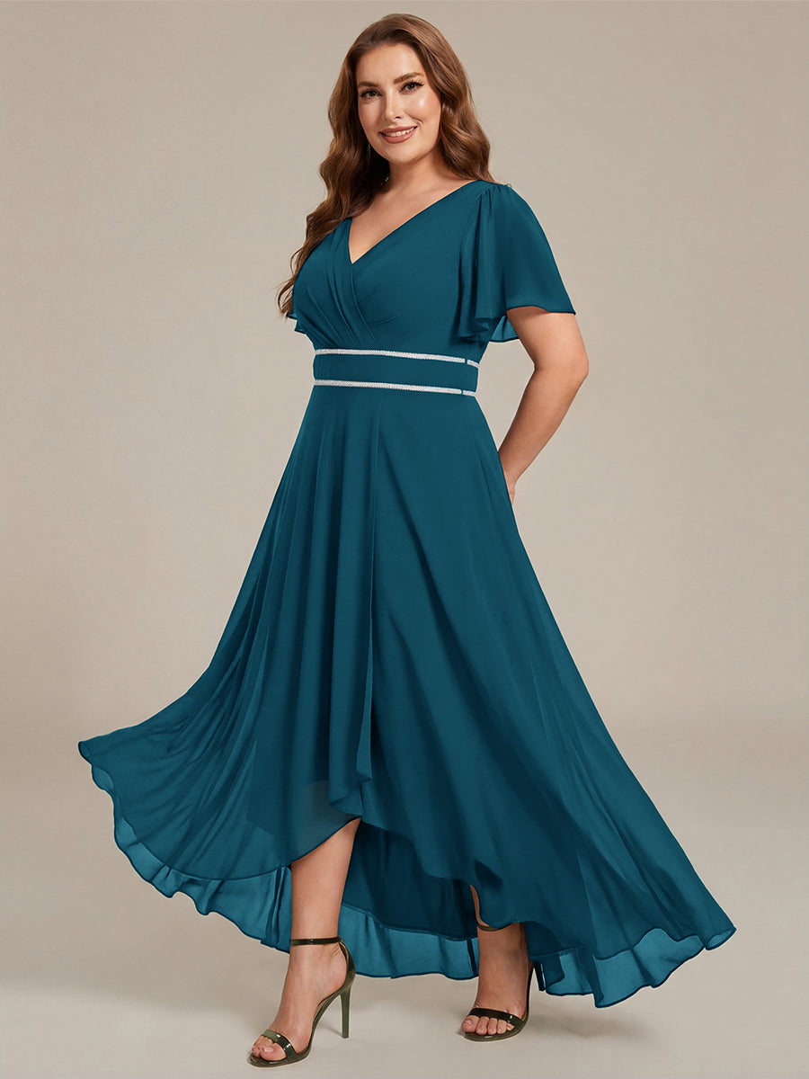 ever DAKOTA|High-Low Flowy Chiffon Wedding Guest Dress