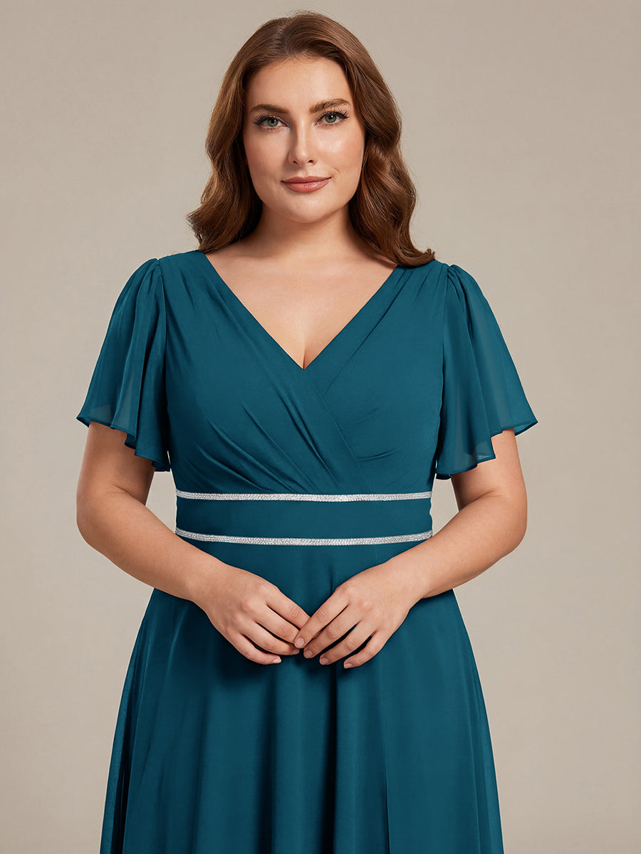 ever DAKOTA|High-Low Flowy Chiffon Wedding Guest Dress