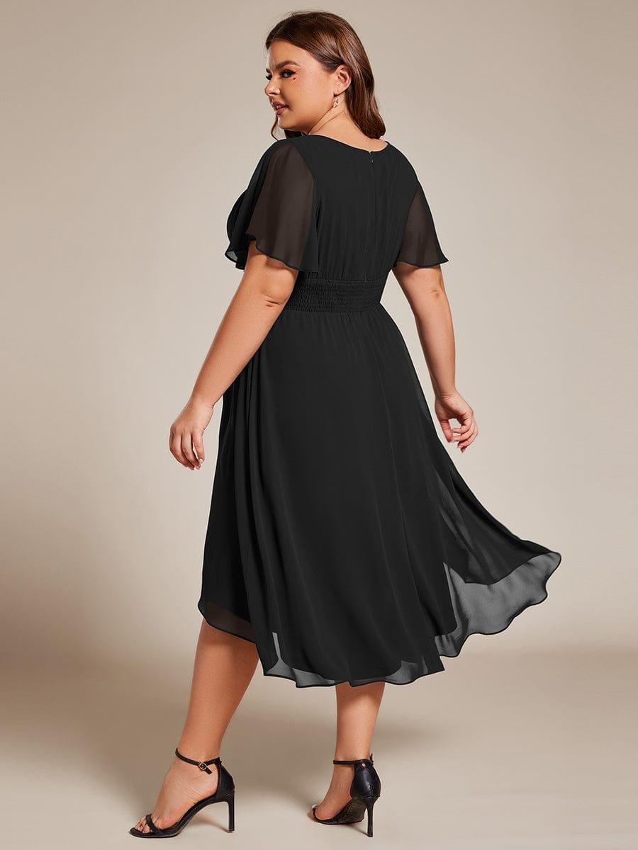 ever EDEN|Flowy Chiffon Round Neckline A-Line Knee Length Bridesmaid Dress