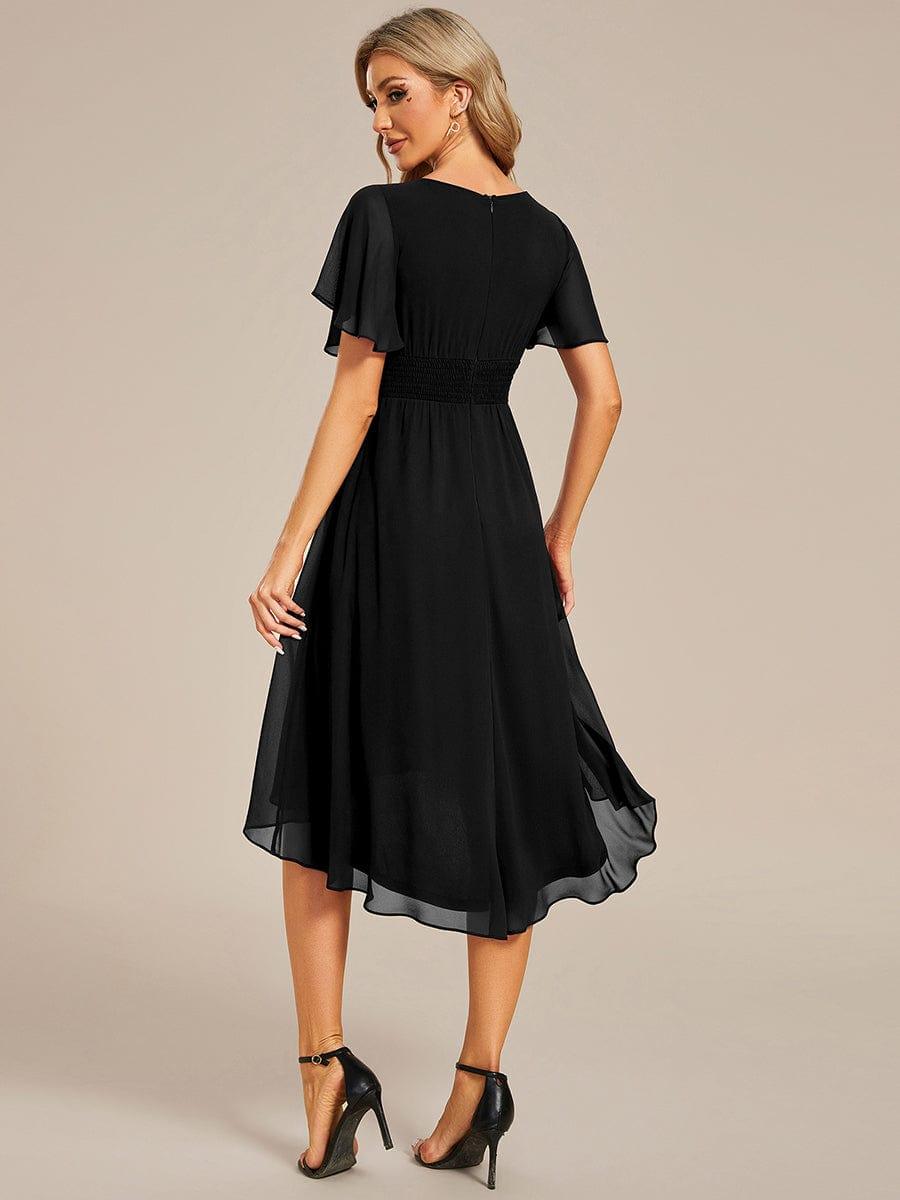 ever EDEN|Flowy Chiffon Round Neckline A-Line Knee Length Bridesmaid Dress