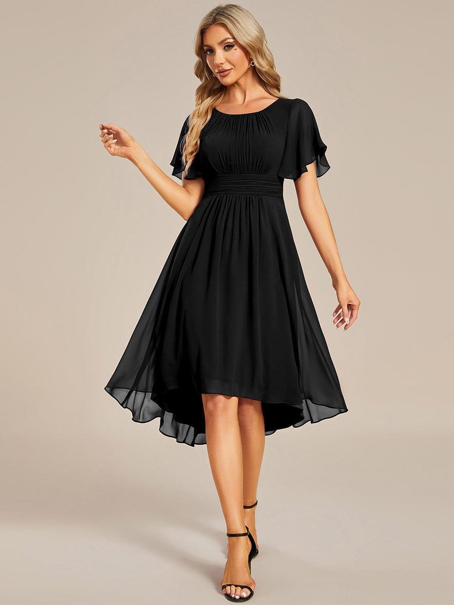 ever EDEN|Flowy Chiffon Round Neckline A-Line Knee Length Bridesmaid Dress