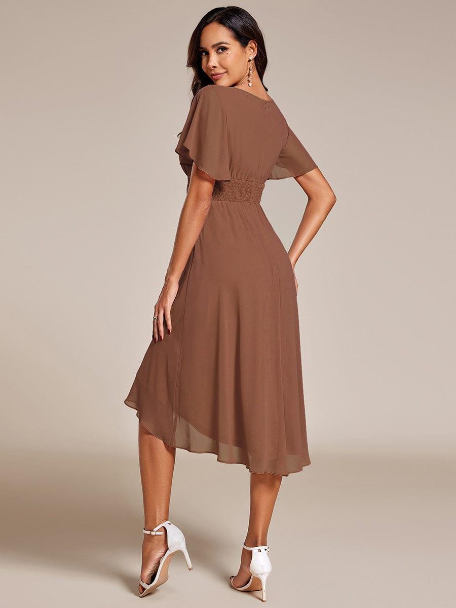 ever EDEN|Flowy Chiffon Round Neckline A-Line Knee Length Bridesmaid Dress