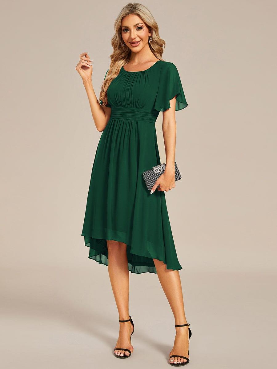 ever EDEN|Flowy Chiffon Round Neckline A-Line Knee Length Bridesmaid Dress