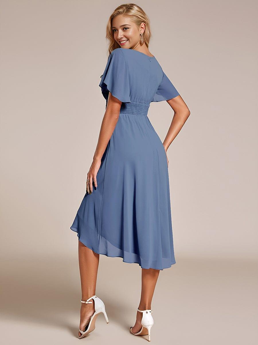 ever EDEN|Flowy Chiffon Round Neckline A-Line Knee Length Bridesmaid Dress