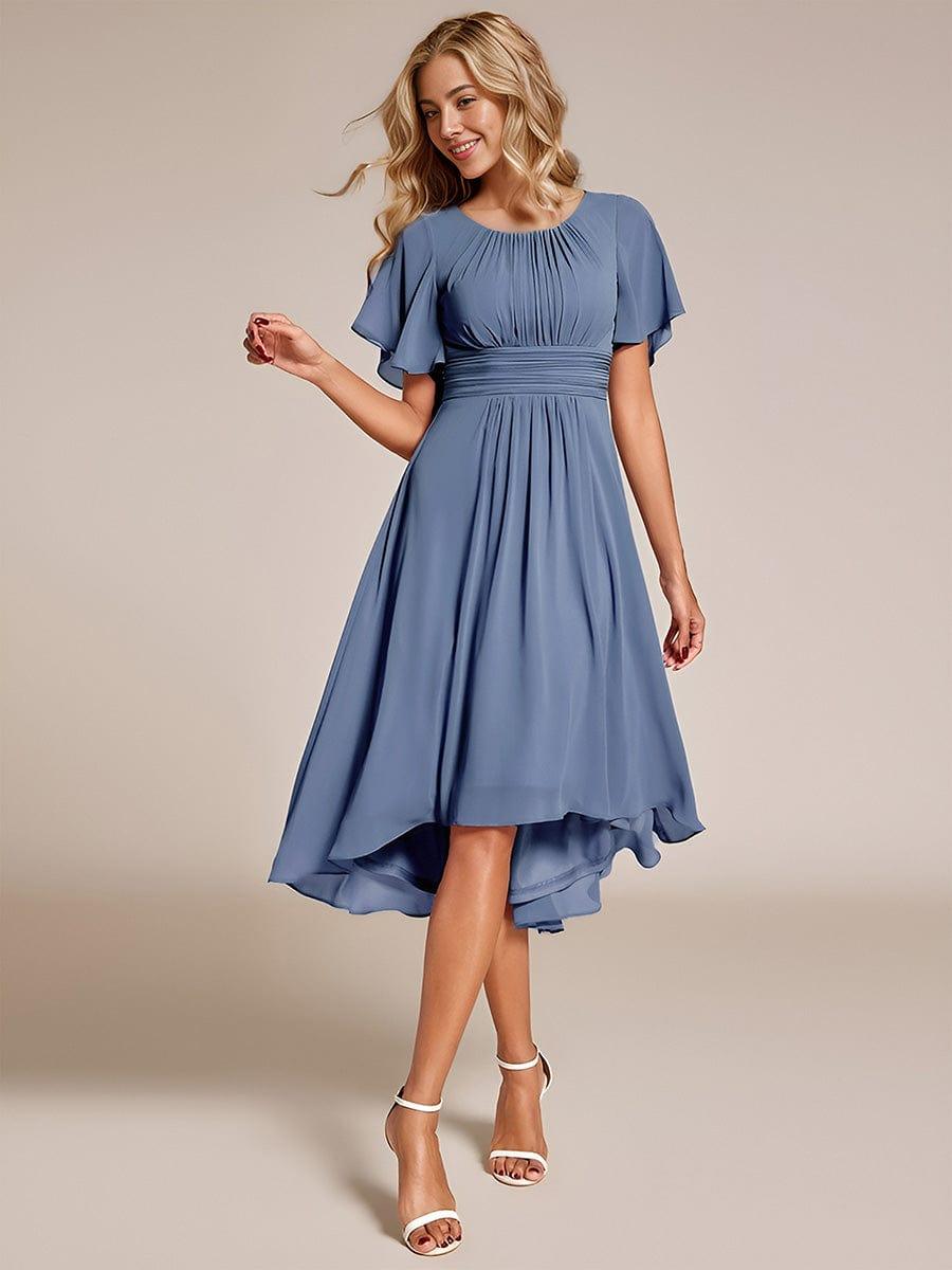 ever EDEN|Flowy Chiffon Round Neckline A-Line Knee Length Bridesmaid Dress