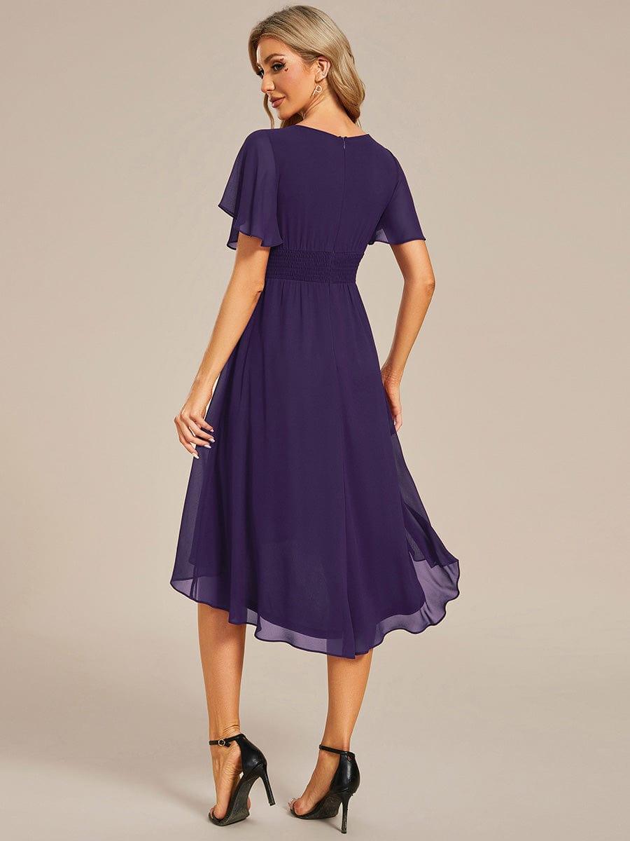 ever EDEN|Flowy Chiffon Round Neckline A-Line Knee Length Bridesmaid Dress