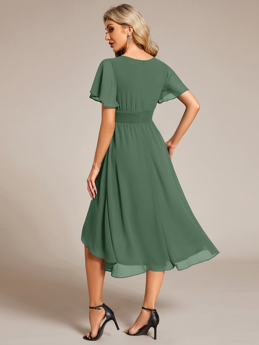 ever EDEN|Flowy Chiffon Round Neckline A-Line Knee Length Bridesmaid Dress