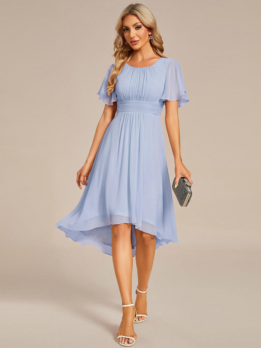 ever EDEN|Flowy Chiffon Round Neckline A-Line Knee Length Bridesmaid Dress