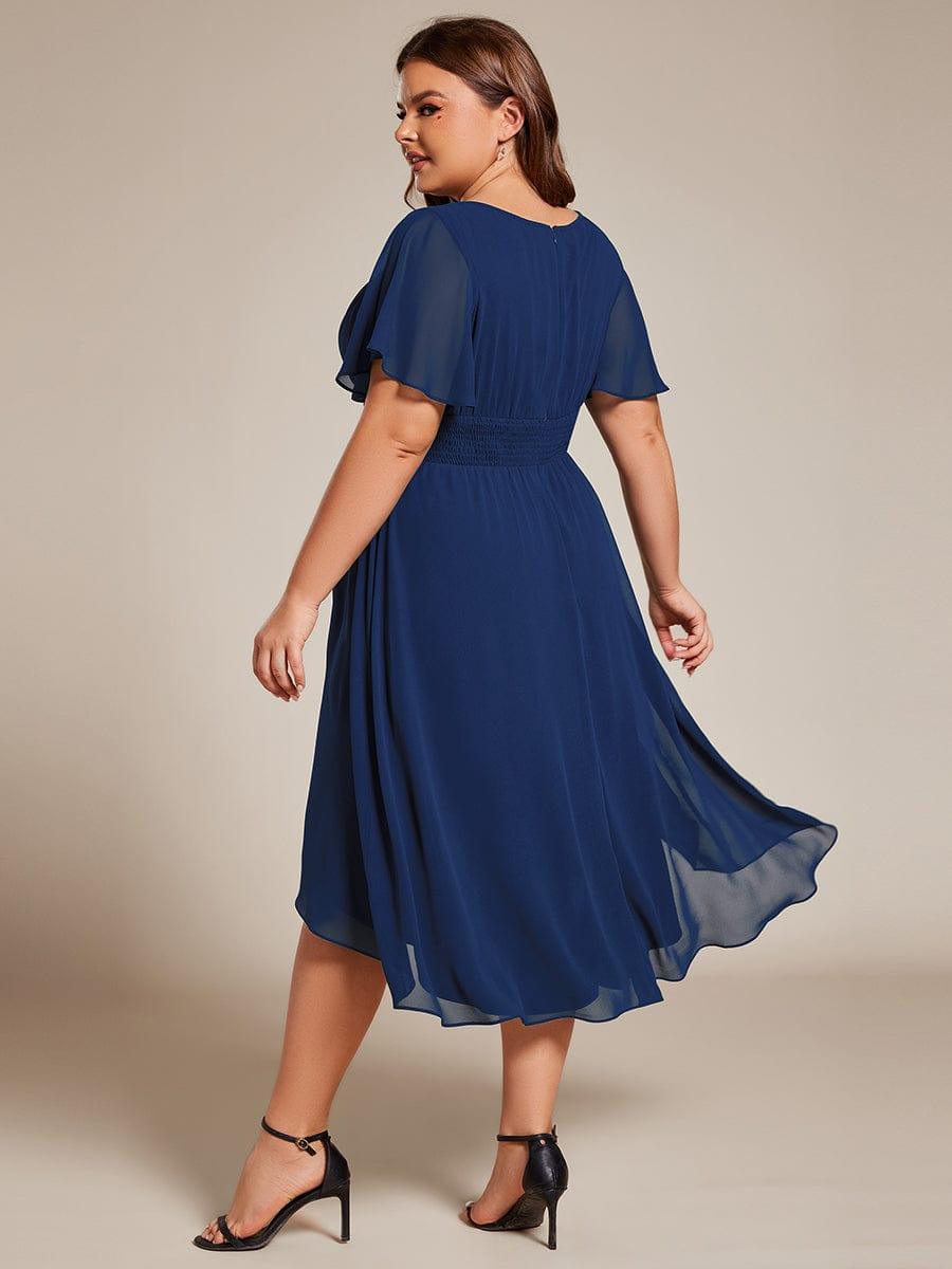 ever EDEN|Flowy Chiffon Round Neckline A-Line Knee Length Bridesmaid Dress